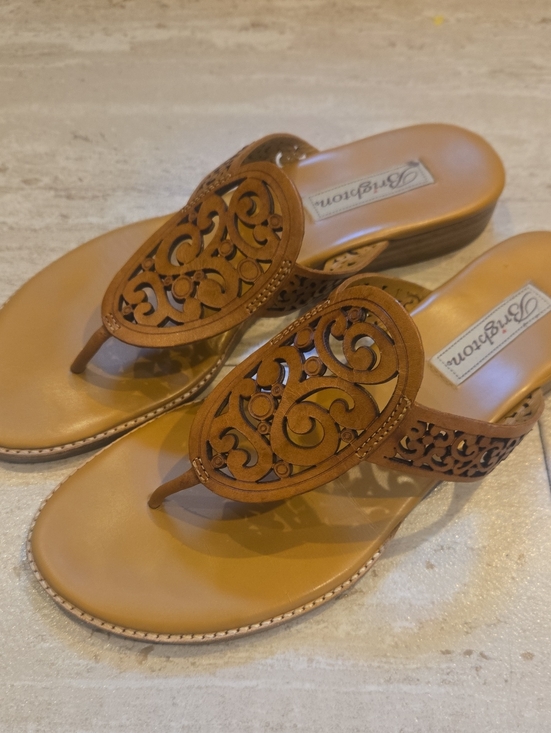 Brighton Shoes - Brighton Brown Detailed Accent Sandals
